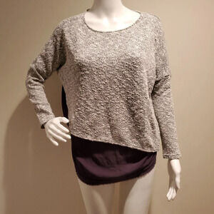 Stella McCartney Asymmetrical Hem Sweatshirt Gray Black S